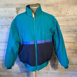 Vintage Pringle  men’s green insulated jacket in size small